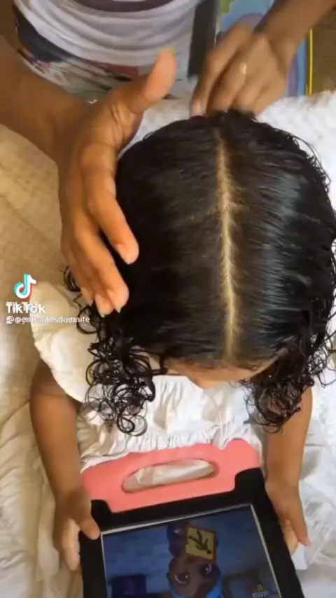 penteado infantil cabelo cacheado sem liguinha